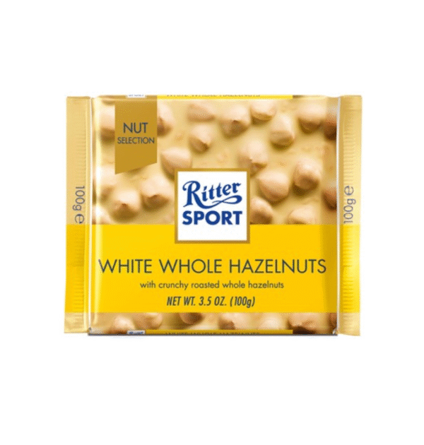 Ritter Sport White Whole Hazelnuts 100g x 10