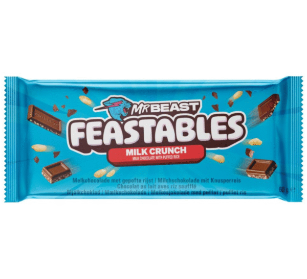 Mr. Beast Feastables Milk Crunch Chocolate 60g x 10