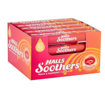 Halls Soothers Peach And Raspberry 20x45g