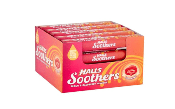 Halls Soothers Peach And Raspberry 20x45g