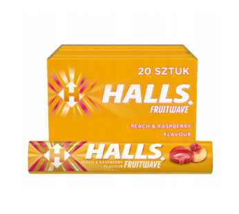 Halls Fruit Wave Peach and Raspberry 20 x 33.5g