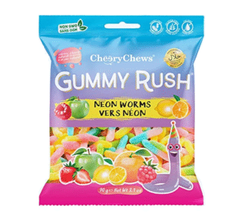 Cheery Chews Neon Worms 90g x 12