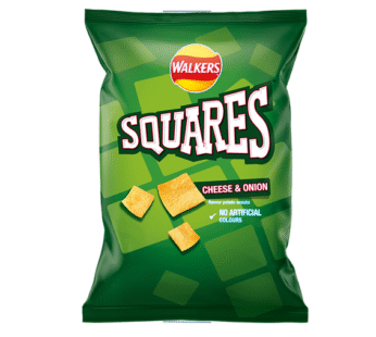 Walkers Squares Cheese & Onion 70 x 15
