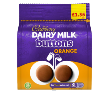 Cadbury Dairy Mild Buttons Orange 1 x 10